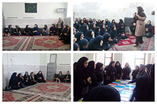 برگزاری جلسه مشاوره با والدین و دانش‌آموزان پایه نهم در دبیرستان دخترانه دوره اول حضرت مجتبی(ع)