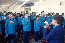 عزاداری دهه آخر ماه صفر در دبیرستان دوره اول پسرانه حضرت مجتبی(ع)