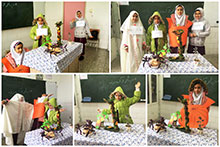 تدریس درس چنار و کدوبن در دبستان دخترانه حضرت مجتبی(ع)