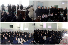 اهدای جایزه نماز به دانش‌آموزان دبیرستان دوره دوم دخترانه حضرت مجتبی(ع)