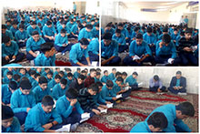 برگزاری دعای توسل در دبیرستان دوره اول پسرانه حضرت مجتبی(ع)