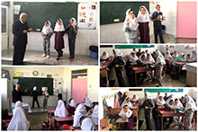 آشنایی دانش‌آموزان دبستان دخترانه حضرت مجتبی(ع) با ساختمان و کار اندام حسی شنوایی