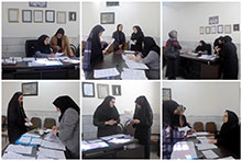 تحویل کارنامه ترم اول دانش‌آموزان دبیرستان دوره دوم دخترانه حضرت مجتبی(ع)