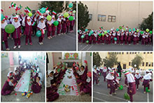 برگزاری مراسم پیروزی انقلاب اسلامی در دبستان دخترانه حضرت مجتبی(ع)