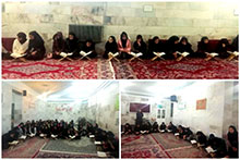 برنامه صبحگاهی روزی با قرآن در دبیرستان دوره اول دخترانه حضرت مجتبی(ع)