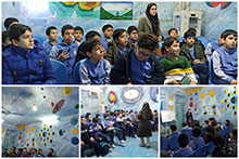 حضور دانش‌آموزان کلاس چهارم دبستان پسرانه حضرت مجتبی(ع) در اردوی علمی