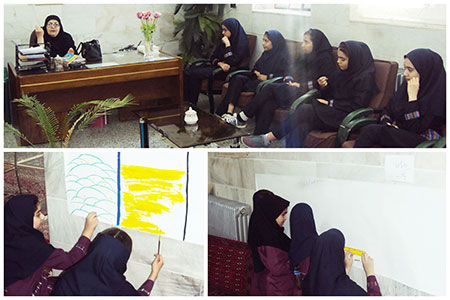 مراسم روز هوای پاک در دبیرستان دخترانه دوره اول حضرت مجتبی(ع)