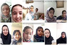 ارزیابی دانش‌آموزان پایه پنجم دبستان دخترانه حضرت مجتبی(ع) از طریق تماس تصویری