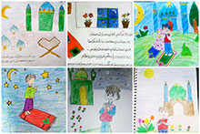 کشیدن نقاشی با موضوع شب‌های قدر توسط دانش‌آموزان سوم دبستان پسرانه حضرت مجتبی(ع)