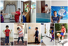 ورزش کردن در منزل توسط دانش‌آموزان چهارم دبستان پسرانه حضرت مجتبی(ع)