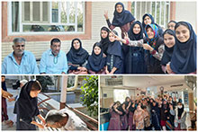 بازدید دانش‌آموزان پایه هشتم دبیرستان دوره اول دخترانه حضرت مجتبی(ع) از خانه سالمندان