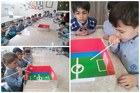 اجرای بازی فوتبال فوتی در پیش دبستانی پسرانه حضرت مجتبی(ع)