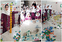 انجام فعالیتهای سفالگری، خلاقیت و بازی دومینو در پیش دبستانی دخترانه حضرت مجتبی(ع)