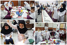 حضور دانش‌آموزان پایه سوم دبستان دخترانه حضرت مجتبی(ع) در دانشکده دندانپزشکی یزد