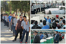 بازدید دانش‌آموزان ششم دبستان پسرانه حضرت مجتبی(ع) از کارخانه یزدباف
