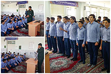 آموزش اسلحه شناسی ویژه پایه نهم در دبیرستان پسرانه دوره اول حضرت مجتبی(ع)